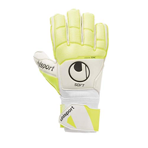 uhlsport Herren Pure Alliance Soft Flex Frame Handschuhe, weiß/Fluo gelb/Schwarz, M von uhlsport