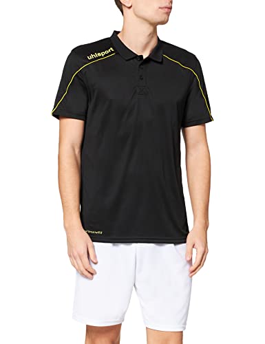 uhlsport Herren Stream 22 Polo, schwarz/limonengelb, XXXL von uhlsport