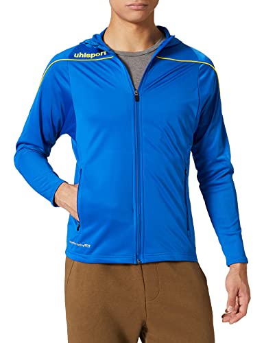 uhlsport Herren Stream 22 Track Hood Jacke, azurblau/limonengelb, S von uhlsport