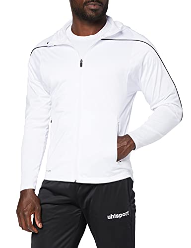 uhlsport Herren Stream 22 Track Hood Jacke, Weiß/Schwarz, S von uhlsport