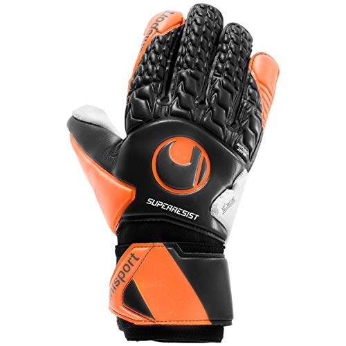 uhlsport Herren Super Resist Handschuhe, schwarz/fluo orange/Weiß, 9 von uhlsport