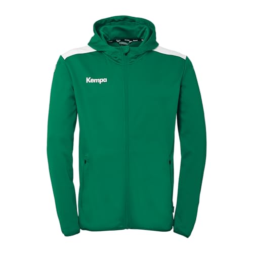 Kempa Handball Emotion 27 Kapuzenjacke Sport-Jacke für Herren und Jungen mit gefütterter Kapuze - Fleece auf der Innenseite - mit Reißverschlusstaschen von Kempa