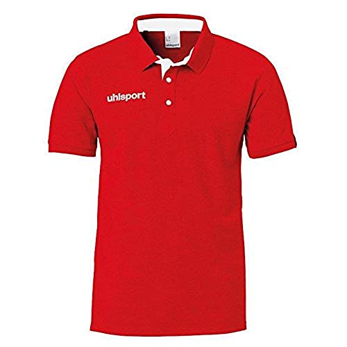 Uhlsport Kinder Essential Prime Polo Shirt Poloshirt, rot, 164 von uhlsport