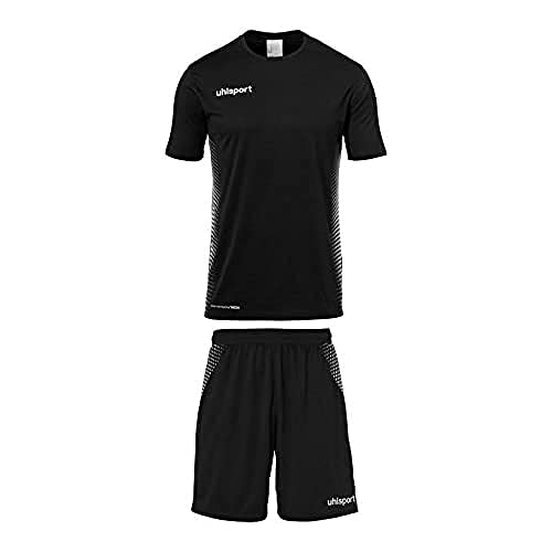 Uhlsport Kinder Score Trikot&Shorts Kit, schwarz/Weiß, 116 von uhlsport