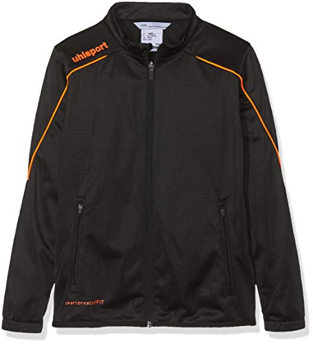 uhlsport Kinder Stream 22 Classic Jacke, schwarz/Fluo orange, 104 von uhlsport