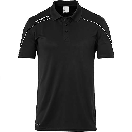 uhlsport Kinder Stream 22 Polo, schwarz/Weiß, 140 von uhlsport