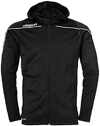 uhlsport Kinder Stream 22 Track Hood Jacke, schwarz/Weiß, 116 von uhlsport