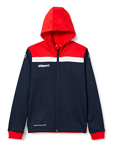 uhlsport Kinder Offense 23 Multi Hood Jacke, Marine/Rot/Weiß, 140 von uhlsport