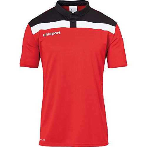 uhlsport Herren Offense 23 Polo Shirt Poloshirt, rot/Schwarz/Weiß, 4XL von uhlsport