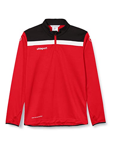 uhlsport Kinder Offense 23 1/4 Zip Top Sweatshirt, Rot/Schwarz/Weiß, 128 uhlsport Kinder Offense 23 1/4 Zip Top Sweatshirt, Rot/Schwarz/Weiß, 128 von uhlsport