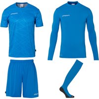 uhlsport Prediction Torwart-Set Herren fluo blau L von uhlsport