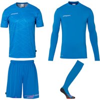 uhlsport Prediction Torwart-Set Herren fluo blau S von uhlsport