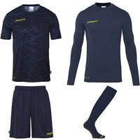 uhlsport Prediction Torwart-Set Herren marine/fluo gelb M von uhlsport