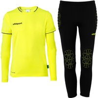 uhlsport Save Goalkeeper Torwartset (Trikot+Hose) Kinder 122 - fluo gelb/schwarz 116 von uhlsport
