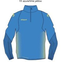 uhlsport Score 1/4-Zip Top Sweatshirt azurblau/limonengelb XXL von uhlsport