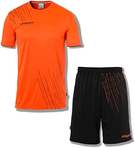 uhlsport Herren Score 26 Fußball Trikot-Set - Fußball-Set Bestehend Aus Trainings-Shirt Und Trainings-Hose, Fluo Orange/schwarz, L EU von uhlsport