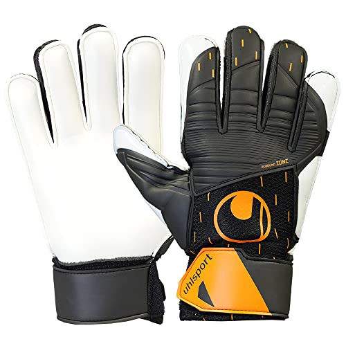 uhlsport Speed Contact Starter Soft Torwarthandschuhe Fußball schwarz/weiß/Fluo orange Größe 5 von uhlsport