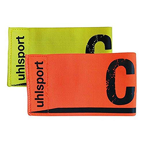 Uhlsport Spielführerarmbinde-1006749010001 Armbinden, Fluo gelb/Schockred, M von uhlsport