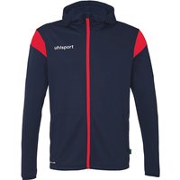 uhlsport Squad 27 Track Trainingsjacke mit Kapuze Kinder marine/rot 140 von uhlsport