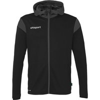 uhlsport Squad 27 Track Trainingsjacke mit Kapuze Kinder schwarz/anthra 128 von uhlsport