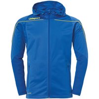 uhlsport Stream 22 Track Hood Jacke azurblau/limonengelb 140 von uhlsport