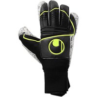 uhlsport Supergrip+ Flex Frame Carbon Torwarthandschuhe mit Fingerschutz schwarz/fluo gelb 8.5 von uhlsport