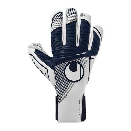 uhlsport Supergrip+ HN, Kinder und Erwachsene Torwarthandschuhe, Blanc/bleu Marine, 9.5 - von uhlsport