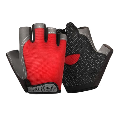 ulafbwur Fahrradhandschuhe 1 Paar Sport Radfahren Fahrradhandschuhe Gepolsterte Halbfinger-Fahrradhandschuhe mit Verschlussband Stoßdämpfende, rutschfeste, atmungsaktive Handschuhe Rot M ulafbwur Fahrradhandschuhe 1 Paar Sport Radfahren Fahrradhandschuhe Gepolsterte Halbfinger-Fahrradhandschuhe mit Verschlussband Stoßdämpfende, rutschfeste, atmungsaktive Handschuhe Rot M von ulafbwur