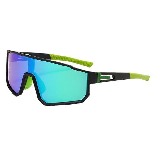 ulafbwur Outdoor-Sport-Fahrradbrille mit Anti-Rutsch-Nasenpads, Sonnenschutz, UV-beständig, ultraleicht, zum Laufen, Angeln, Radfahren, Brillen Grün Schwarz von ulafbwur