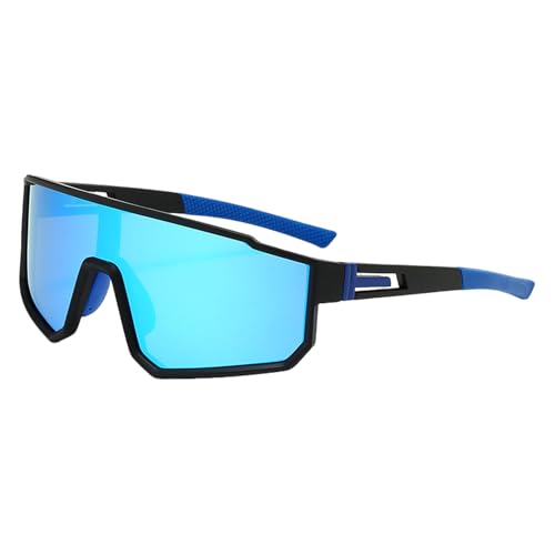 ulafbwur Outdoor-Sport-Fahrradbrille mit Anti-Rutsch-Nasenpads, Sonnenschutz, UV-beständig, ultraleicht, zum Laufen, Angeln, Radfahren, Brillen Schwarz Blau von ulafbwur