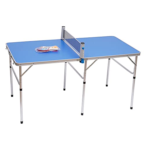 Klappbar Tischtennis Outdoor Sport Tischtennisplatte Tischtennistisch Mit Netz Mini Haus ZubehöR Indoor Garten Platte Faltbare Midsize Freizeittisch inklusive Tischtennisnetz 152X76X76Cm von unkonwcy