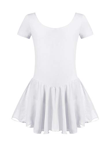 untlet Kinder Ballettkleidung Ballettkleid Mädchen Kurzarm Baumwolle Balletttrikot Ballettanzug Tanzkleid Tanzbody mit Rock Tütü,Weiß,110 untlet Kinder Ballettkleidung Ballettkleid Mädchen Kurzarm Baumwolle Balletttrikot Ballettanzug Tanzkleid Tanzbody mit Rock Tütü,Weiß,110 von untlet
