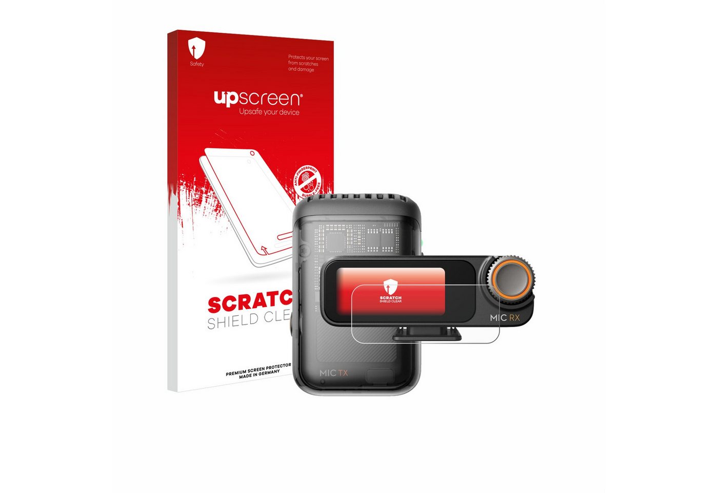 upscreen Schutzfolie für DJI Mic 2 (Receiver), Displayschutzfolie, Folie klar Anti-Scratch Anti-Fingerprint von upscreen