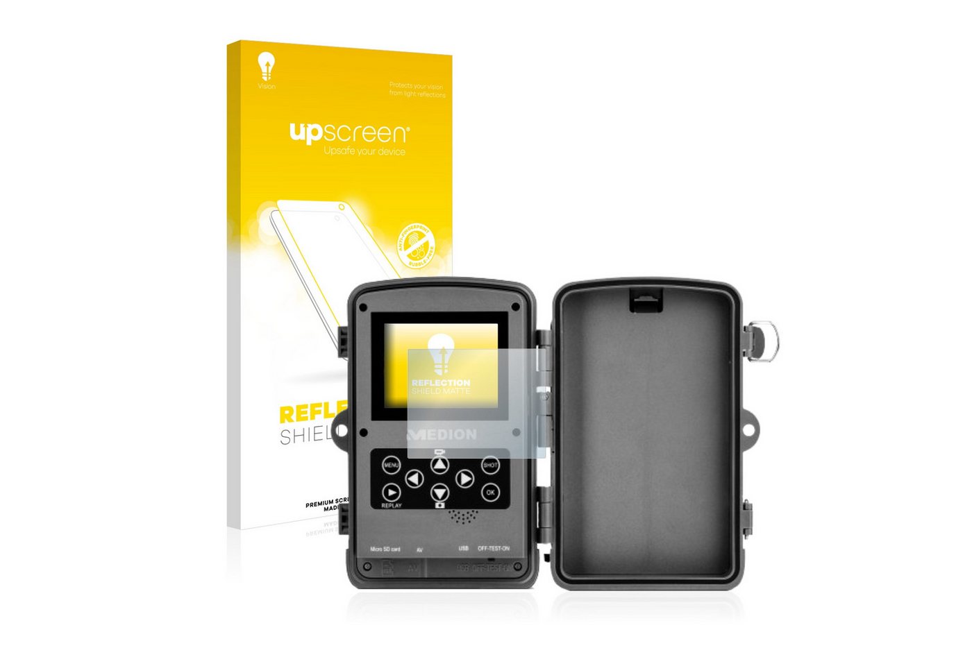 upscreen Schutzfolie für MEDION Wildkamera S49119 (MD 87396), Displayschutzfolie, Folie matt entspiegelt Anti-Reflex von upscreen