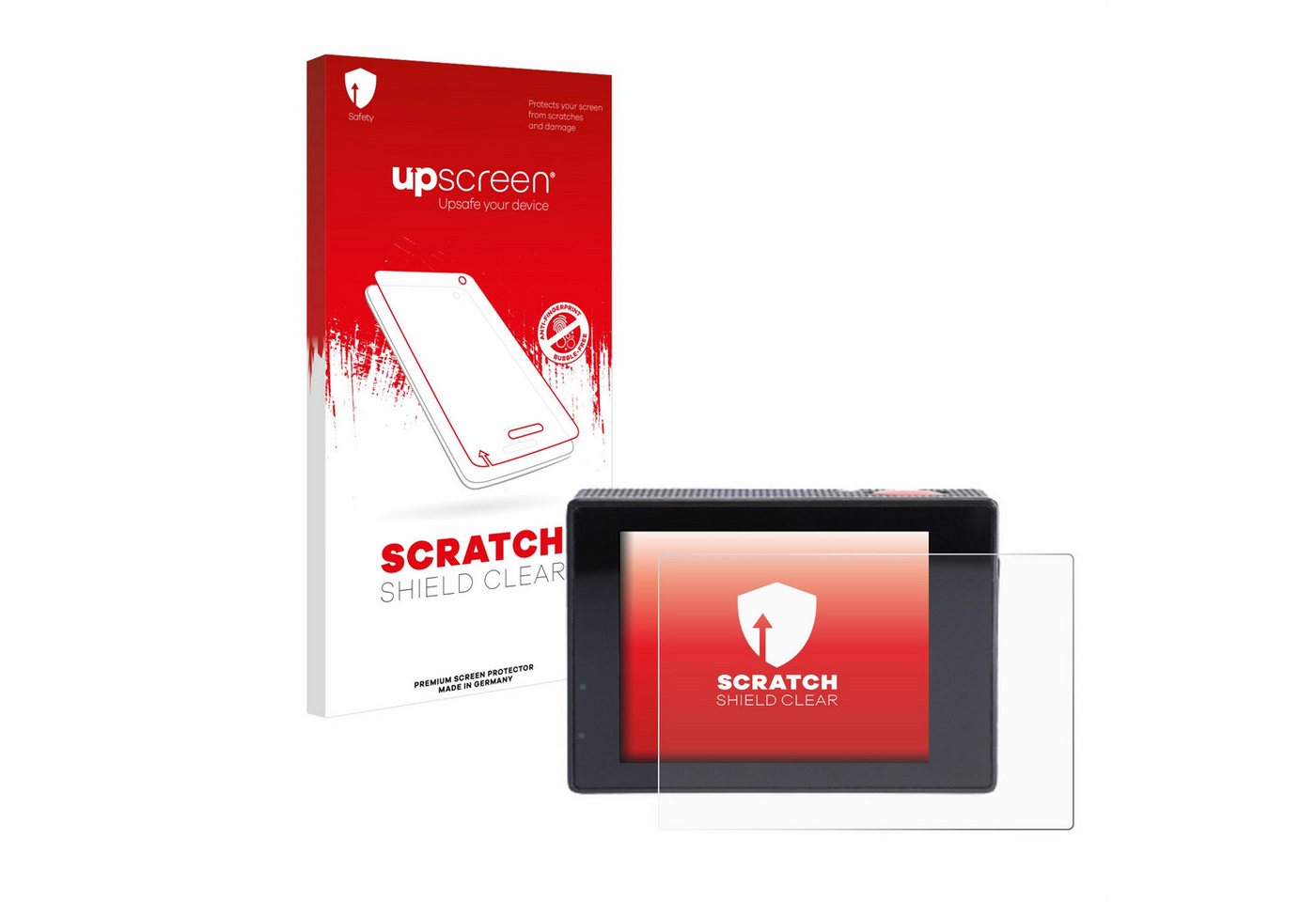 upscreen Schutzfolie für Rollei Actioncam 525, Displayschutzfolie, Folie klar Anti-Scratch Anti-Fingerprint von upscreen