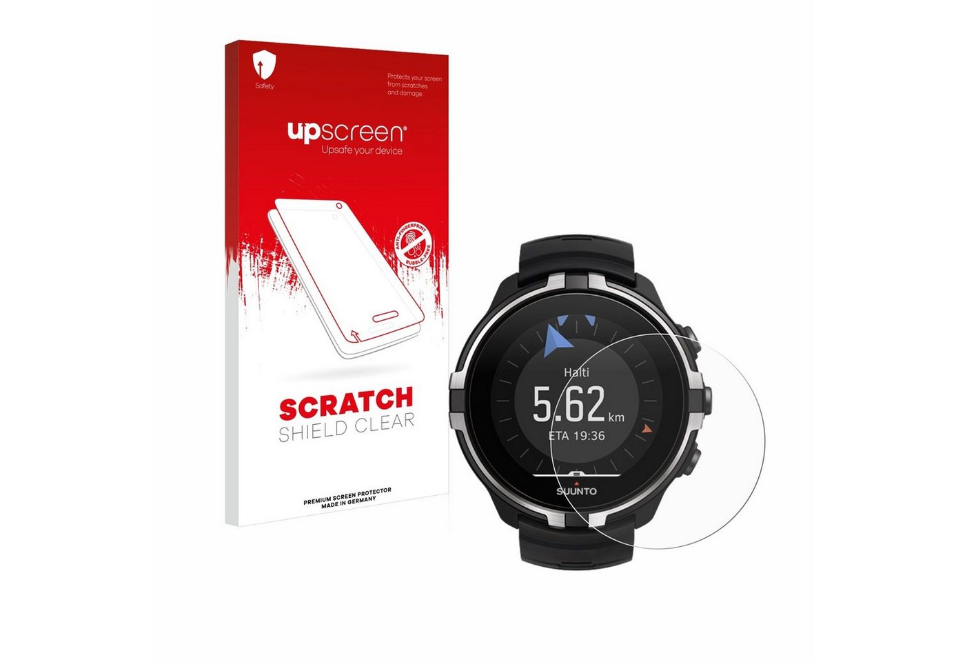 upscreen Schutzfolie für Suunto Spartan Sport Wrist HR Baro Stealth, Displayschutzfolie, Folie klar Anti-Scratch Anti-Fingerprint von upscreen