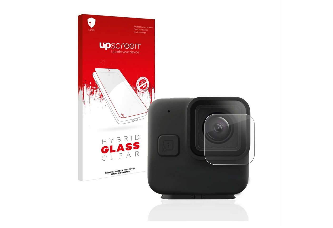 upscreen Panzerglasfolie für GoPro Hero 11 mini Linse (Gehäuse), Displayschutzglas, Schutzglas Glasfolie klar von upscreen