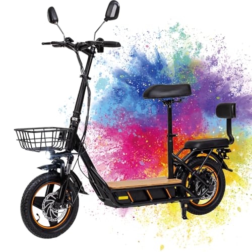 Faltbarer E Scooter,Elektro Elektroroller Erwachsene,E Roller Offroad,(100 Km Reichweite,48V26Ah,150 KG Tragkraft,14 Zoll Reifen)-C1PRO von urbetter