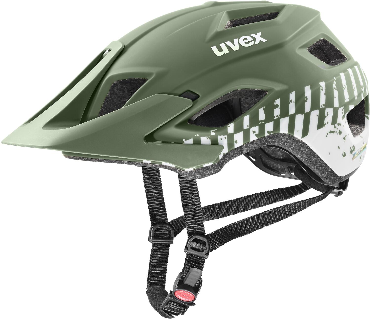 uvex Access Fahrradhelm (57-61 cm, 11 moss green/white matt) von uvex