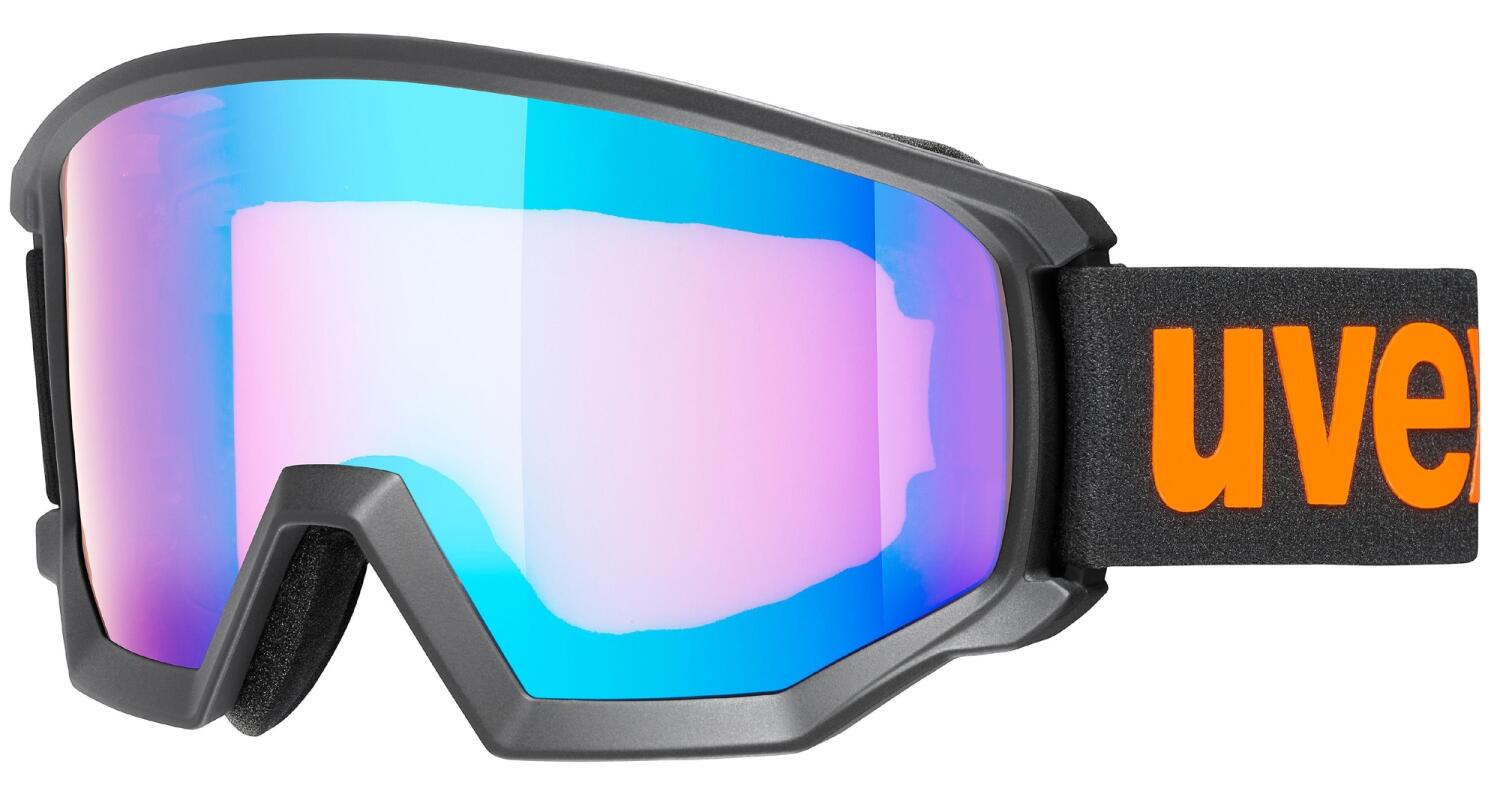 uvex Athletic CV Skibrille Brillenträger (2230 black matt, mirror blue/colorvision orange (S2)) von uvex