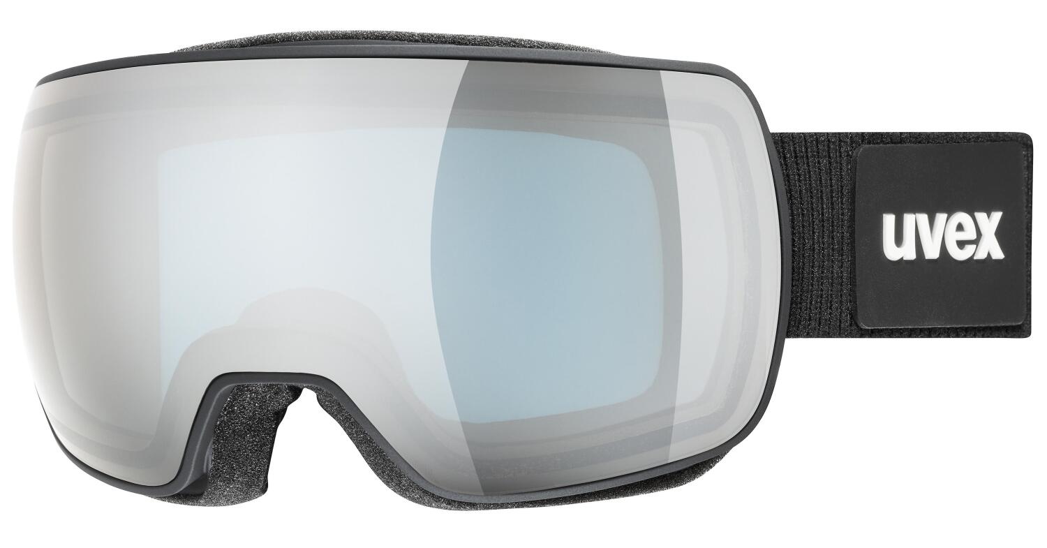 uvex Compact Fullmirror Skibrille (2230 black mat, mirror silver/blue (S2)) von uvex