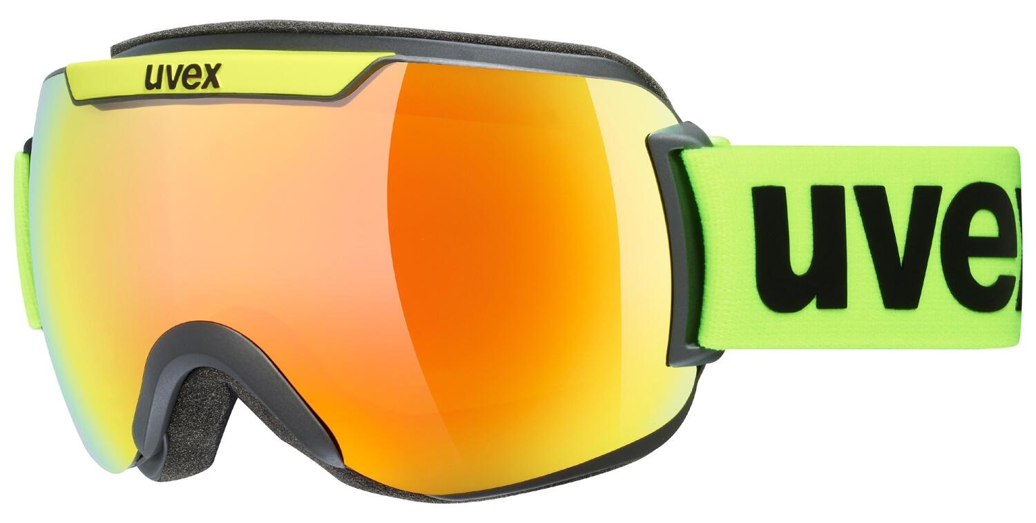 uvex Downhill 2000 CV Skibrille (3030 black lime mat, mirror orange/colorvision green (S2)) von uvex