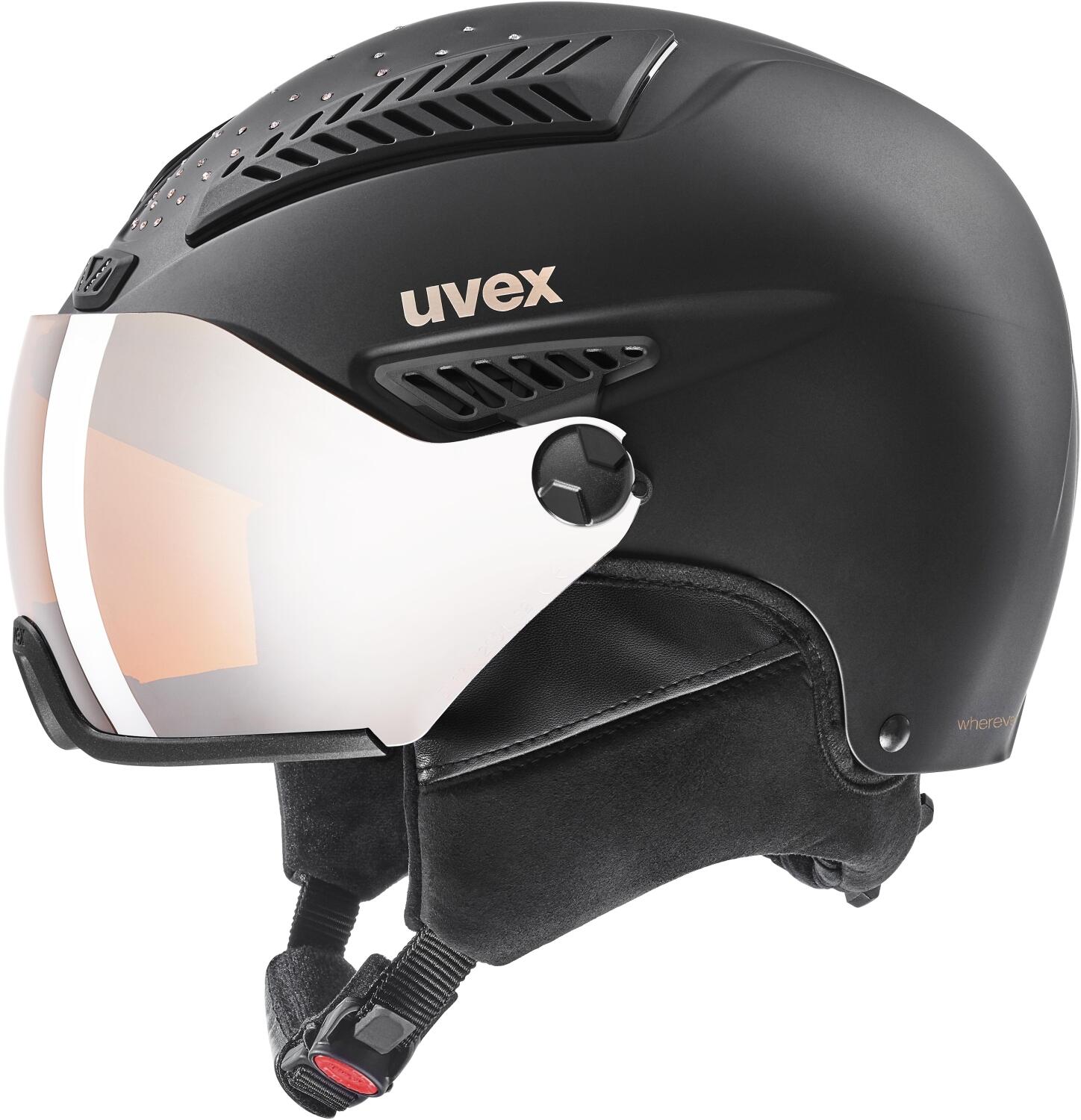 uvex HLMT 600 Visor WE Glamour Skihelm (57-59 cm, 60 black mat) von uvex