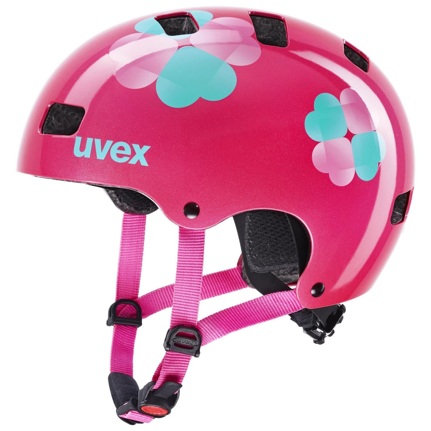 uvex Kid 3 Kinder-Fahrradhelm (51-55 cm, 33 pink flower) von uvex