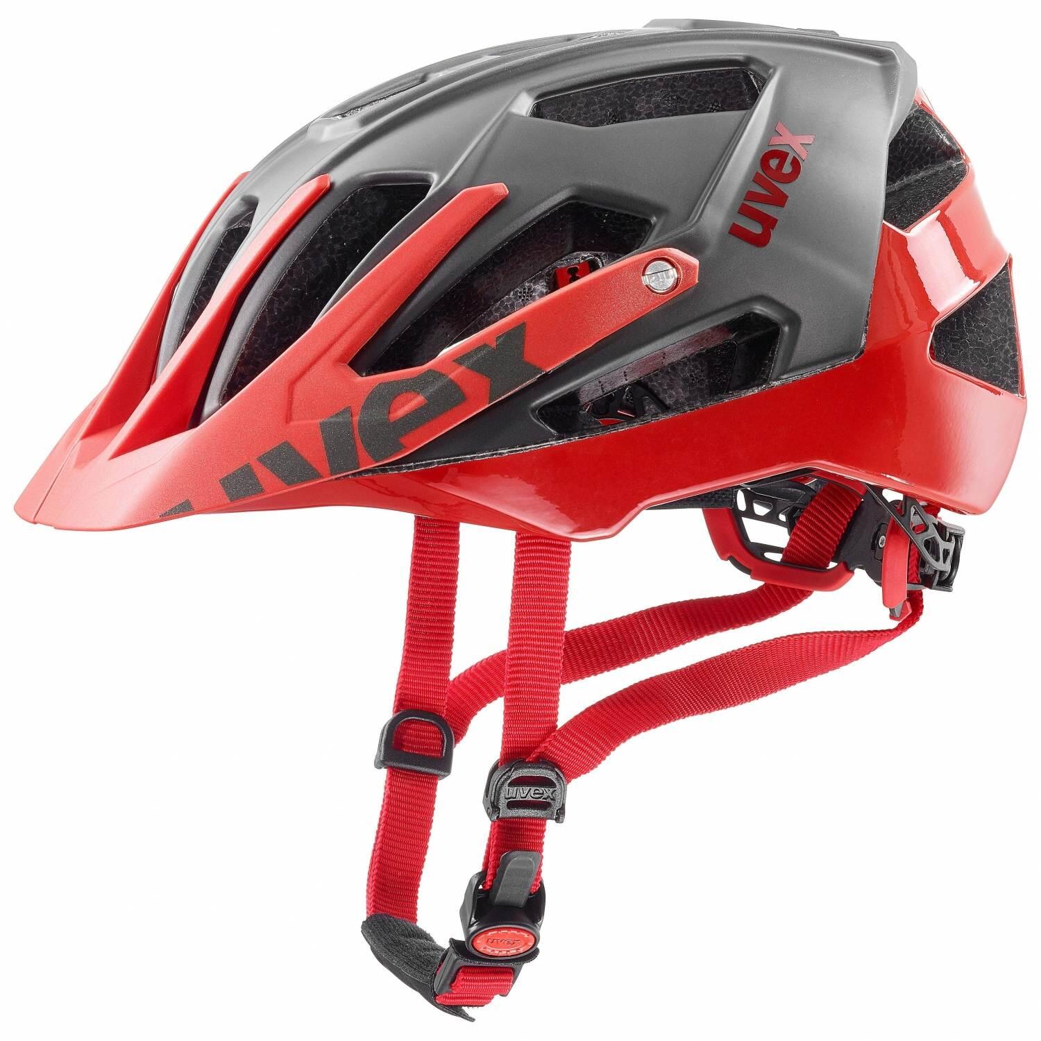 uvex Quatro Fahrradhelm (56-61 cm, 23 grey/red) von uvex