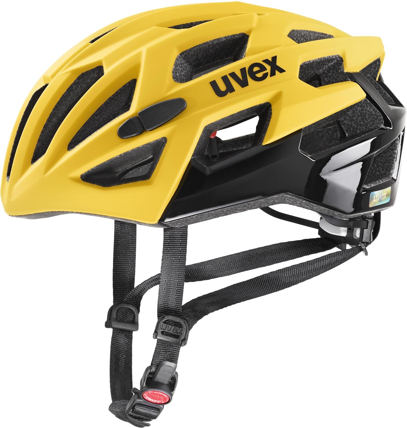 uvex Race 7 Fahrradhelm (55-61 cm, 07 sunbee/black matt) von uvex