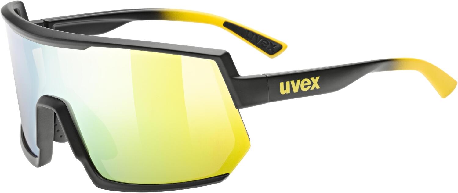 uvex Sportstyle 235 Sportbrille (2616 sunbee/black matt, mirror yellow (S3)) von uvex