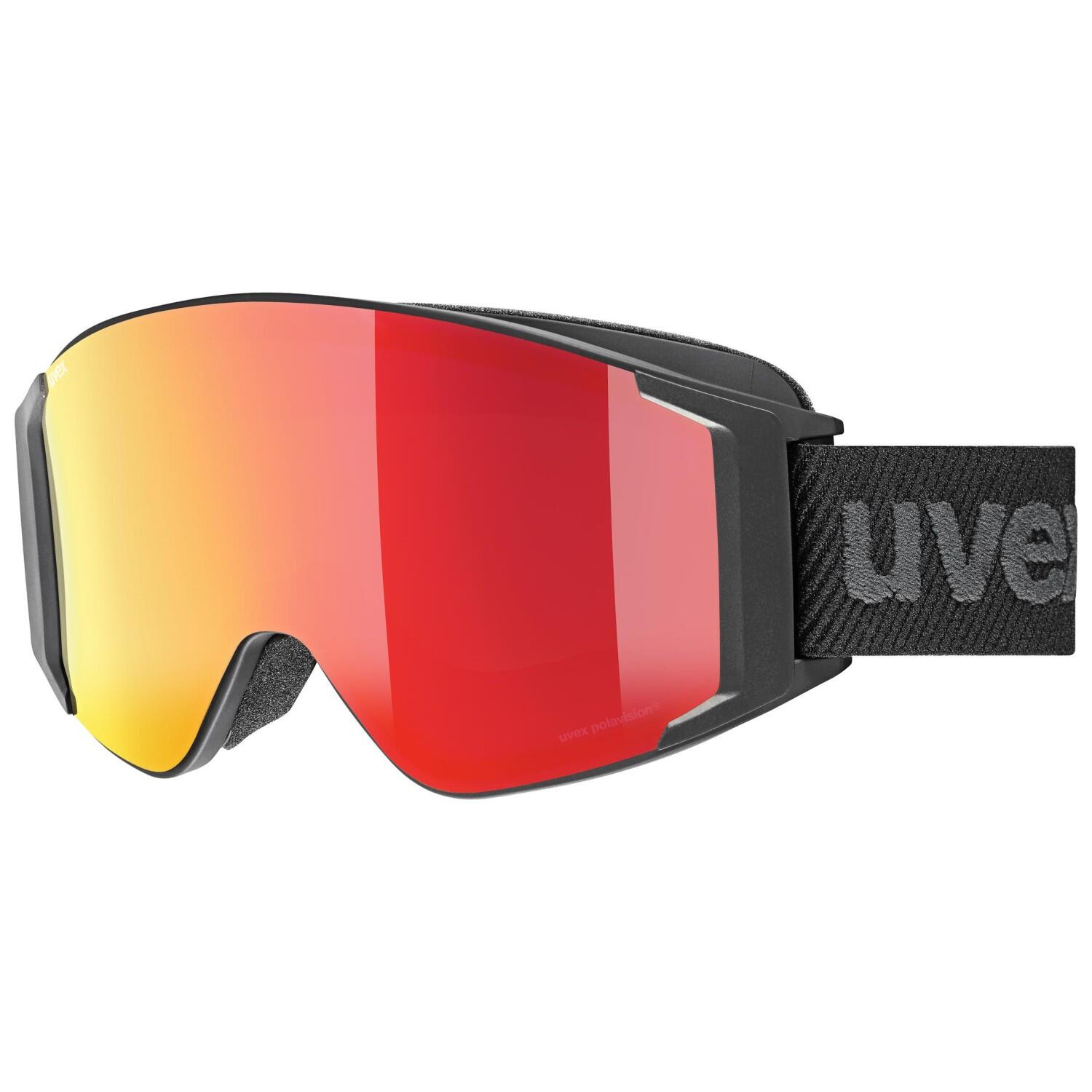 uvex g.gl 3000 Take Off Polavision Brillenträgerbrille (2130 schwarz, mirror red/polavision/clear (S1+S3)) von uvex