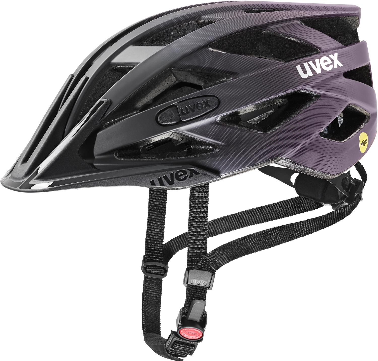 uvex i-vo cc MIPS Fahrradhelm (56-60 cm, 05 black/plum matt) von uvex