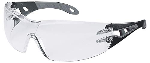 uvex o_9192282_4031101560298 Pheos S Schutzbrille-Supravision Extreme-Transparent/Schwarz-Grau, Einheitsgröße von Uvex